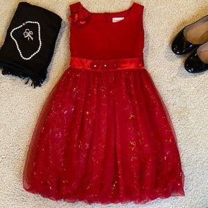 American Girl Sparkly Red Holiday dress sz 10